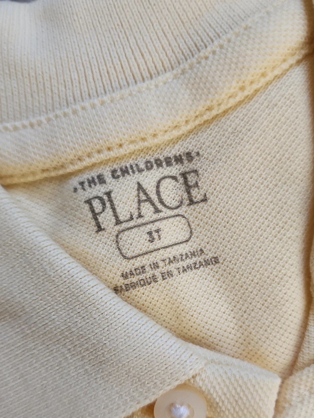The Children's Place Butter Yellow Polo Shirt 3T